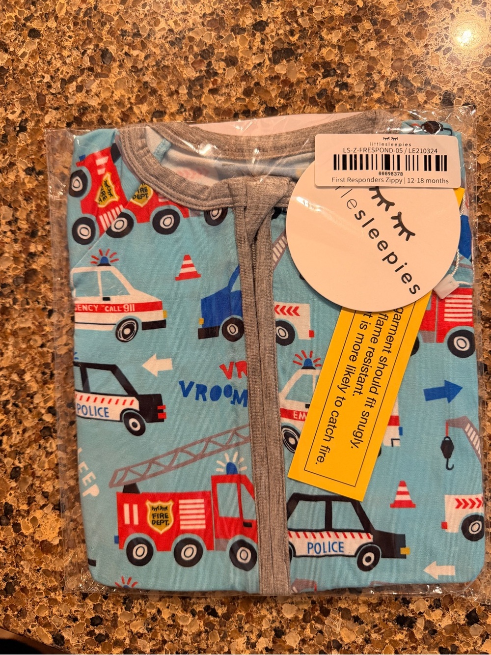 Little Sleepies First Responders Zippy Pajamas